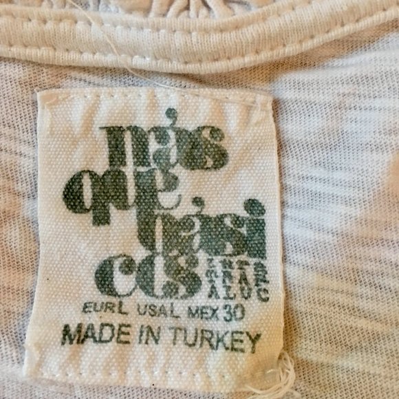 MAS QUE BASICOS White Cotton Ruffle Shirt L - Picture 3 of 5